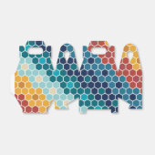 カラフルレトロフローラモザイク六角形パターン フェイバーボックス (折り畳みなし)