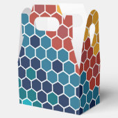 カラフルレトロフローラモザイク六角形パターン フェイバーボックス (オープン)