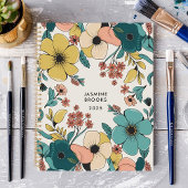 カラフルレトロフローラ名前をカスタムする プランナー手帳