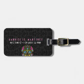 カラフルレトロフローラ糖スカル ラゲッジタグ (正面横)