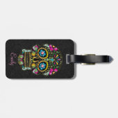 カラフルレトロフローラ糖スカル ラゲッジタグ (裏面横)