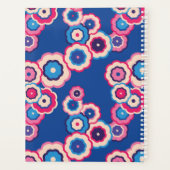 カラフルレトロフローラ花電源模様 プランナー手帳 (裏面)