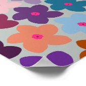 カラフルレトロフローラ ポスター (角)