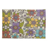 カラフルレトロフローラ 枕カバー (裏面)