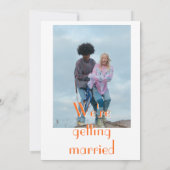 カラフルレトロブライトおもしろいヴィンテージキュイ結婚ズ 招待状 (裏面)