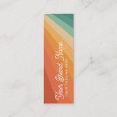 カラフルレトロブランぶら下がったド製品のラベル スキニー名刺 (正面)