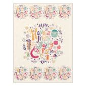 カラフルレトロホリすてきス文字デザイン テーブルクロス (正面)