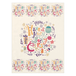 カラフルレトロホリすてきス文字デザイン テーブルクロス