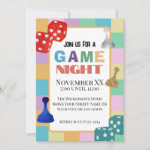 カラフルレトロボードゲームナイト 招待状 (正面)