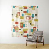 カラフルレトロミッドセンチュリー幾何学模様 タペストリー (インサイチュ)