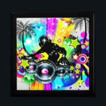 カラフルレトロミュージックテーマDJ Spinning Records ギフトボックス<br><div class="desc">トロピッカラフルクな設定でDJの回転レコードを搭載したレトロな音楽テーマ。鮮やかな青いピンクの緑、黄色、黒いアクセントと白いキラキラ。デザインは他の製品で利用可能であり、zazzleが提供する任意の製品に要求することができる。</div>