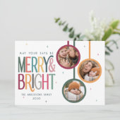 カラフルレトロメリーと明るい写真かわいい星 シーズンカード (スタンド正面)