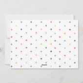 カラフルレトロメリーと明るい写真かわいい星 シーズンカード (裏面)