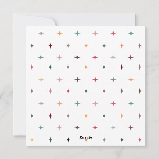 カラフルレトロメリーと明るい可愛い星 シーズンカード (裏面)