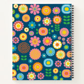 カラフルレトロモダンジオメトリフラカスタムーレシピ ノートブック (裏面)