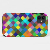カラフルレトロモダン正方形パターン2 Case-Mate iPhoneケース (裏面(横))
