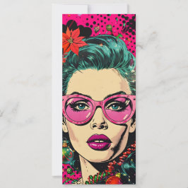 カラフルレトロユニーク漫画ブックアポップ・アートのートクリスマス シーズンカード