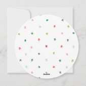 カラフルレトロレインボーサークル写真クリスマス シーズンカード (裏面)