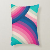 カラフルレトロレインボーサークル | アクセントクッション (正面(垂直))