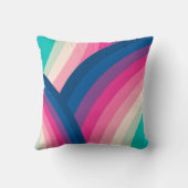 カラフルレトロレインボーサークル | クッション (裏面)