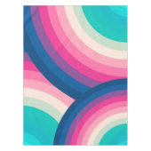 カラフルレトロレインボーサークル | テーブルクロス (正面)