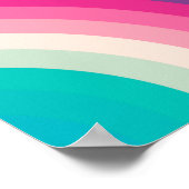 カラフルレトロレインボーサークル | ポスター (角)