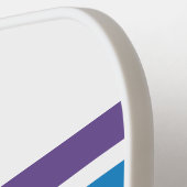 カラフルレトロレインボーストライプ文字 ピックルボールラケット (左詳細)