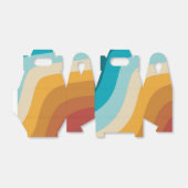 カラフルレトロレインボー抽象芸術波 フェイバーボックス (折り畳みなし)