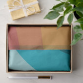 カラフルレトロレインボー抽象芸術波 薄葉紙 (ギフト)