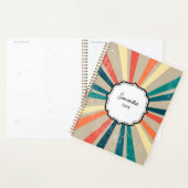 カラフルレトロレインボー日が差すことアポイントメントブック プランナー手帳 (ディスプレー)