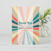 カラフルレトロレインボー日が差すこと結婚ズ サンキューカード (スタンド正面)