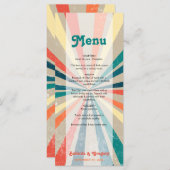 カラフルレトロレインボー日が差すこと結婚ズ メニュー (正面/裏面)