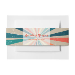 カラフルレトロレインボー日が差すこと結婚ズ 招待状ベリーバンド