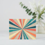 カラフルレトロレインボー日が差すこと シーズンポストカード (スタンド正面)