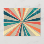 カラフルレトロレインボー日が差すこと シーズンポストカード (正面)