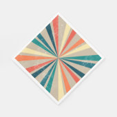 カラフルレトロレインボー日が差すこと スタンダードランチョンナプキン (角)