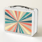 カラフルレトロレインボー日が差すこと メタルランチボックス (裏面)