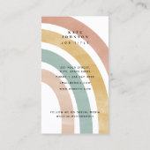 カラフルレトロレインボーQRコードソーシャルメディア 名刺 (裏面)