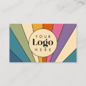 カラフルレトロロカスタムゴQRコードテンプレート 名刺 (正面)