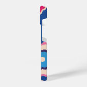 カラフルレトロ六〇の花柄 iPhoneケース (左側面)