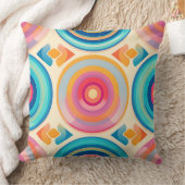 カラフルレトロ円パタモダンーン クッション (ブランケット)