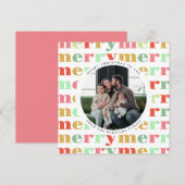 カラフルレトロ写真メリークリスマス シーズンカード (正面/裏面)