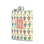 カラフルレトロ凧型モノグラム フラスク (左)