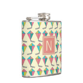 カラフルレトロ凧型モノグラム フラスク (右)