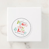 カラフルレトロ平和ジョイ&ラブクリスマスファミリー フェイバータグ (インサイチュ)