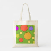 カラフルレトロ幾何ファンキー水玉模様トートバッグ トートバッグ (裏面)