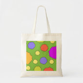 カラフルレトロ幾何ファンキー水玉模様トートバッグ トートバッグ (正面)