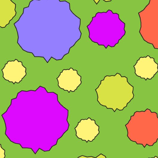 カラフルレトロ幾何ファンキー水玉模様トートバッグ トートバッグ