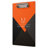 カラフルレトロ幾何学模様モノグラム#3 クリップボード (左)