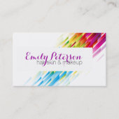 カラフルレトロ幾何学的パターン 名刺 (正面)
